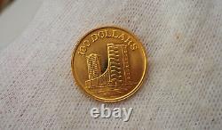 100 dollars gold 1975 Singapore 10th anniversary independence low mintage