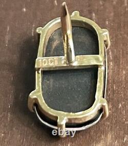 10K Solid Gold Australian Opal Triplet Lapel Pin / Single Earring