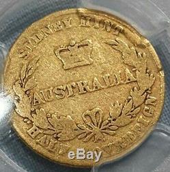 1858 Australian half sovereign RR error rare coin