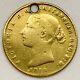 1859 Australia Sydney Gold 1/2 Half Sovereign Holed