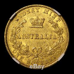 1866 Australia Gold Sovereign Victoria AU-55 NGC SKU#187534