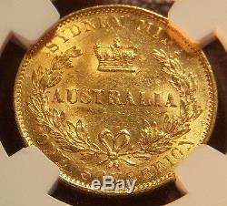 1866 Sydney Australia Sovereign Ms62 Ngc Catalog Val $2000 Ms60 $4200 Ms63