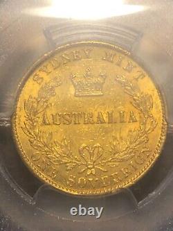 1867 S GOLD SOVEREIGN VICTORIA TYPE 2 PCGS MS 61 Very Scarce Renniks CV=$5250