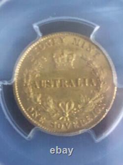 1867 S GOLD SOVEREIGN VICTORIA TYPE 2 PCGS MS 61 Very Scarce Renniks CV=$5250