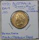 1870 Australia 1 Sovereign Km#4 Victoria Sydney Mint Middle Au Gold Coin
