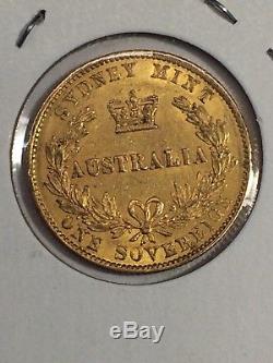 1870 Australia Queen Victoria Sovereign Gold Coin