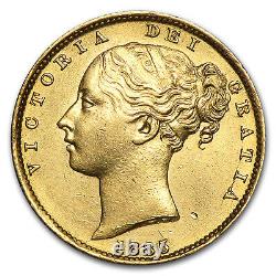 1871-1887-S Australia Gold Sovereign Victoria Shield AU SKU #49479