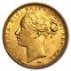 1872-1887-m Australia Gold Sovereign Young Victoria Bu