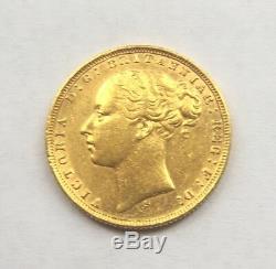 1872 -S- St George Young Victoria Gold Full Sovereign coin RARE Uncirculated
