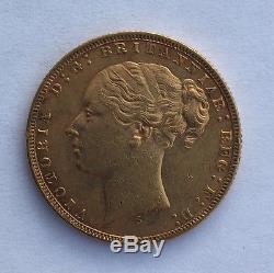 1873S Young Head Australia Gold Sovereign Saint George Reverse