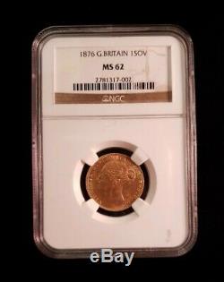 1876 G. Britain 1SOV MS 62 NGC (Great Britain Sovereign)