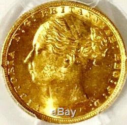 1877 M Gold Sovereign PCGS MS62 Young Head, Spectacular Eye Appeal, Better Date
