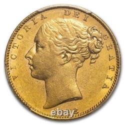 1878-S Australia Gold Sovereign Young Victoria AU-58 PCGS