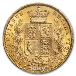1878-S Australia Gold Sovereign Young Victoria AU-58 PCGS