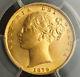 1879-s, Australia, Queen Victoria. Certified Gold Sovereign Coin. Pcgs Au-58