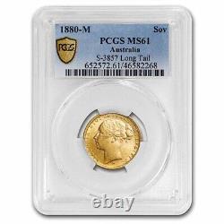 1880-M Australia Gold Sovereign Young Victoria MS-61 PCGS SKU#272421
