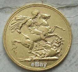 1883-m Australia Gold Sovereign. Victoria (young Head)