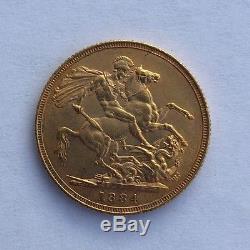 1884S Young Head Australia Gold Sovereign Saint George Reverse