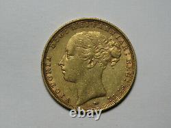 1886-M Australia Gold Sovereign Victoria Young Head