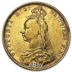 1887-1893-S Australia Gold Sovereign Victoria Jubilee Avg Circ SKU #91495