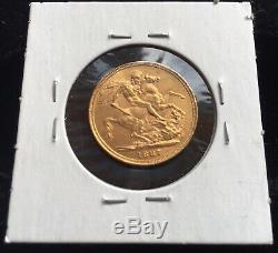 1887 Great Britain Gold One Sovereign, Young Head Sydney (S) mint