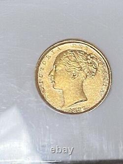 1887-S AUSTRALIA Victoria-Young Head & Shield Sovereign Gold Coin AU58