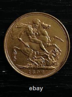 1892 M Sovereign Queen Victoria Jubilee Head Gold coin St George Melbourne