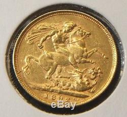 1892-mqueen Victoria Jubileesovereign Gold Coinxf-beautybetter Date