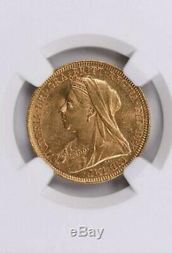 1894S Australia 1 Sovereign NGC MS 61 Witter Coin