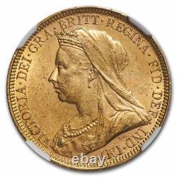 1894-M Australia Gold Sovereign Victoria Veiled Head MS-62 NGC SKU#255881