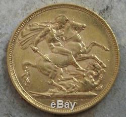 1895-m Australia Gold Victoria Sovereign