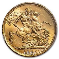 1895-M Australia Gold Sovereign Veil Head Victoria MS-62 PCGS