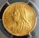 1895-m, Australia, Queen Victoria. Gold Sovereign Coin. Melbourne! Pcgs Ms-62