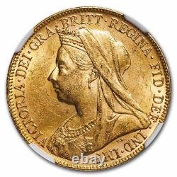 1897-M Australia Gold Sovereign Victoria Veiled Head MS-61 NGC SKU#255925