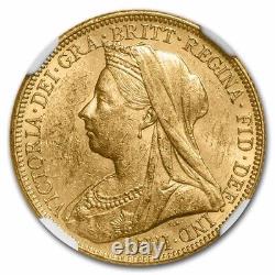 1899-M Australia Gold Sovereign Veil Head Victoria MS-62 NGC SKU#238963