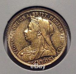 1899-M Australia gold Sovereign Queen Victoria Melbourne mint