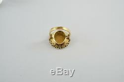 18ct Gold 1/4 Ounce Australian Nugget Ladies Coin Ring Size Q
