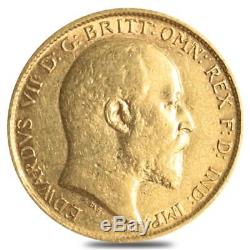 1902-1910-S Australia Gold Half Sovereign Edward VII Avg Circ