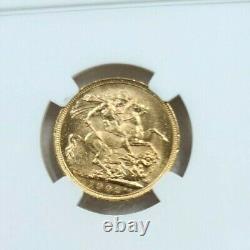 1902 Australia Gold 1 Sovereign Edward VII Ngc Ms 61 Beautiful Better Date