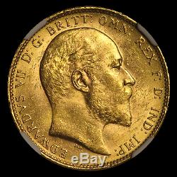 1903-M Australia Gold Sovereign Edward VII MS-62 NGC SKU#191476