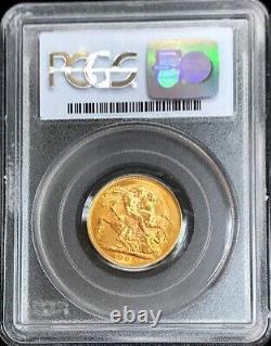 1905 Perth Gold Australia Sovereign King Edward VII Coin Pcgs Mint State 62