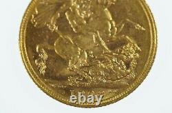 1908 Melbourne Mint Gold Full Sovereign in Very Fine Condition