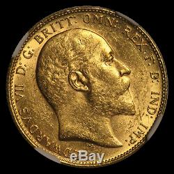 1909-S Australia Gold Sovereign Edward VII MS-61 NGC SKU#191727