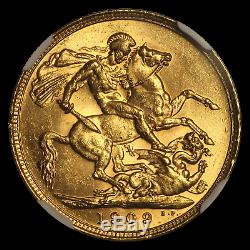 1909-S Australia Gold Sovereign Edward VII MS-61 NGC SKU#191727