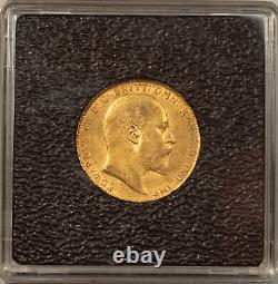 1909-s Australia Edward VII Gold Sovereign, Sydney. 2354 Agw Km-15 Nice Orig Au