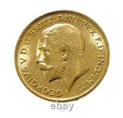 1911 Australia George V Annual Half Sovereign Gold Coin