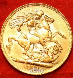 1911 Australia Gold Sovereign. 2354 A6W Foreign Coin Free S/H