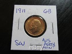 1911 P Australia Gold Sovereign (Perth Mint)