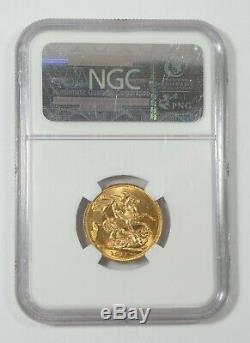 1911-S AUSTRALIA King George V St. George GOLD Sovereign NGC MS 63