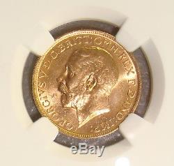 1912-S George V Australia Gold Sovereign NGC MS64